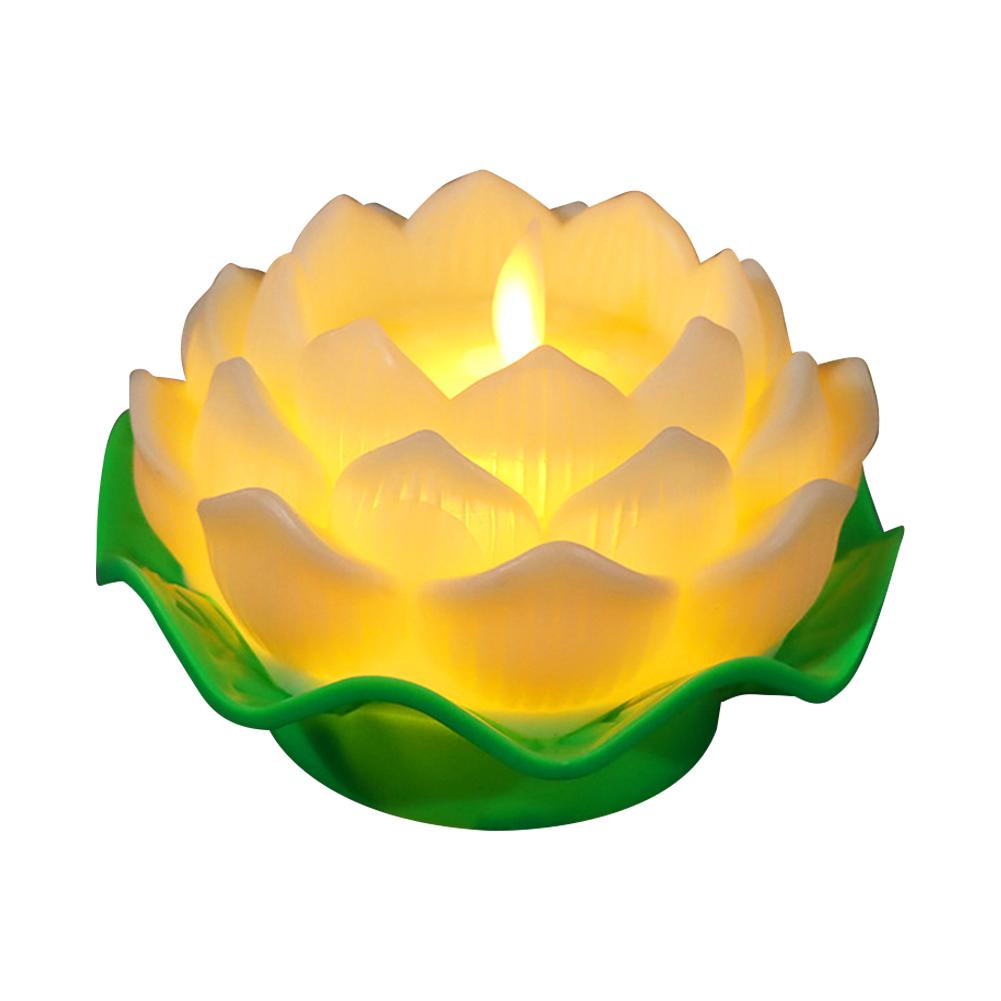 Lotus Flower Night Light Battery Operated Flickering Flame LED Lotus Flowers Lamp Romantic Creative Simulation Lotus Night Light