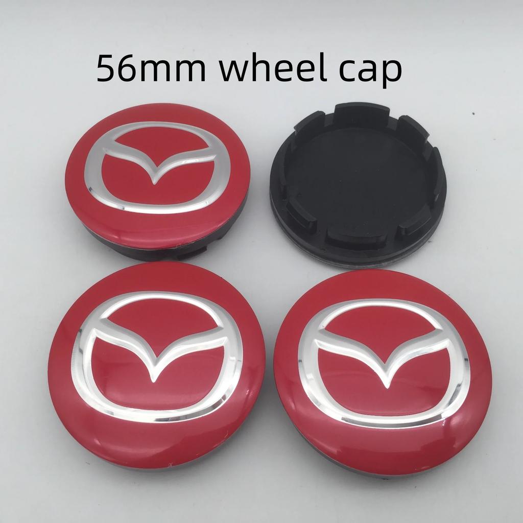 2025 Hot 4pcs 3D for Mazda 56mm 60mm 68mm Car emblem Wheel hub Center Cap Badge covers sticker Decal styling auto Accessories