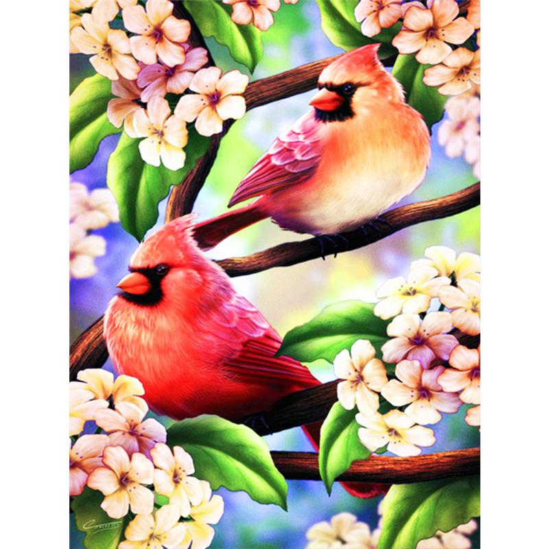 5d Diamond Painting Flower Birds Full Square/Round Diamond Embroidery Cross Stitch Peony Mosaic Needlework Home Decor Kits