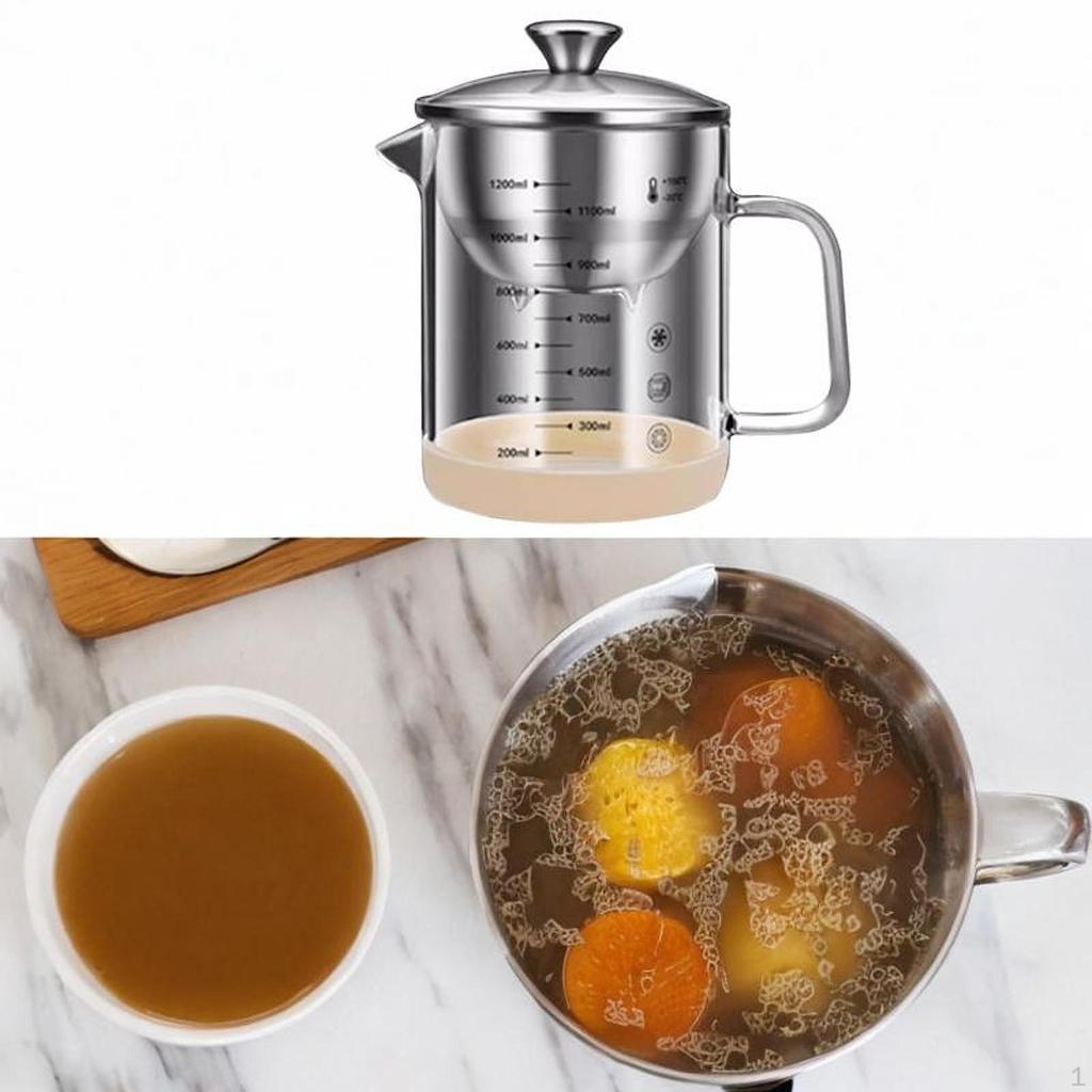 Kitchen Oil Separator Grease Container Easy To Use Dustproof Large Capacity Drain Soy