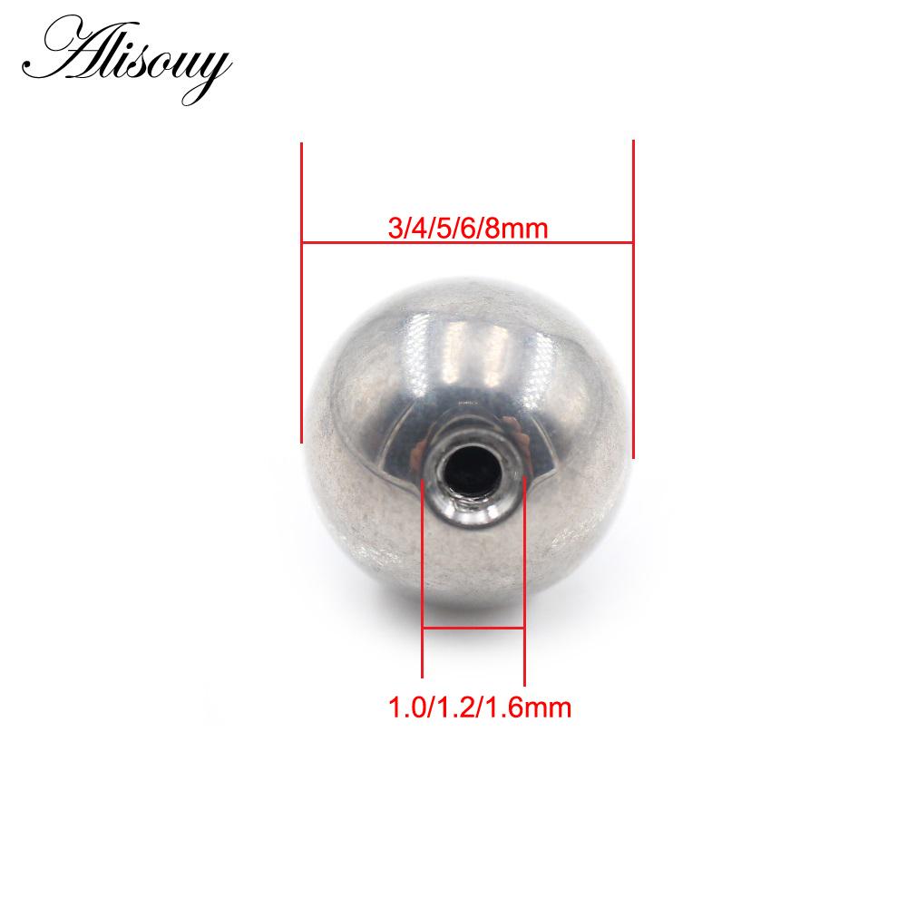 Alisouy 1PC Titanium Internal Thread 14G/16G/20G Replacement Ball Bead Lip Eyebrow Tongue Ear Tragus Belly Body Piercing Jewelry