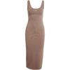 Originals ESS RIB DRESS Women's Ribbed Sleeveless Bodycon Midi Dress Taupe Women KE3167