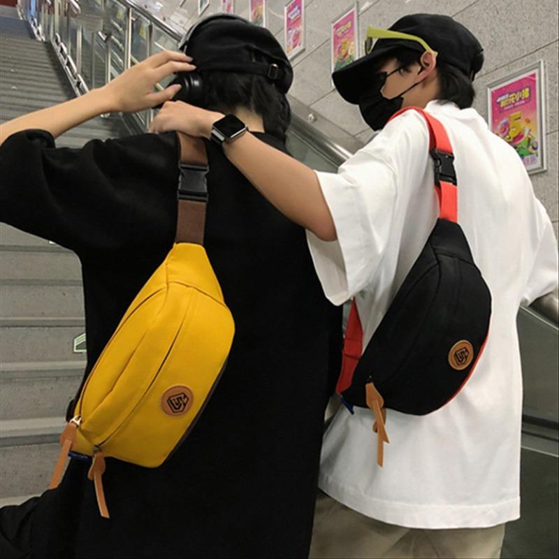 Einfache sportliche trendige Marken-Brusttasche, die gleiche Tasche für Männer und Frauen, Schüler-Bauchtasche, Nischen-Umhängetasche mit großem Fassungsvermögen, Umhängetasche für Damen