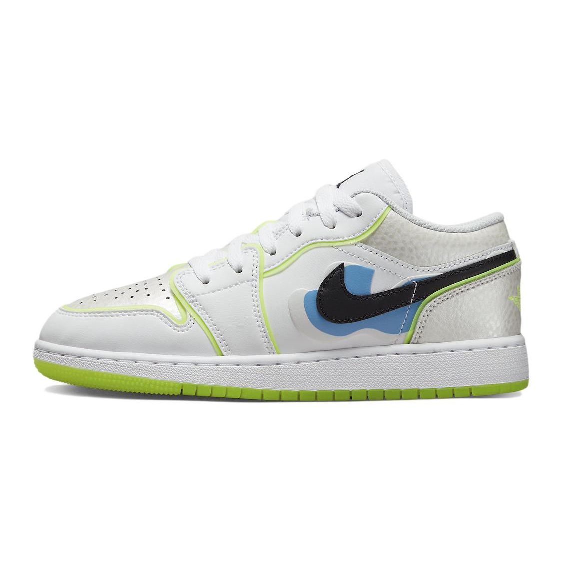

Детские кроссовки Air Jordan 1 Low SE GS Warped Swoosh White Platinum Volt DV1324-117 37.5