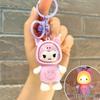 Sanrio Kuromi Leuchtender Schlüsselanhänger: Süßer weicher Gummi-Nachtlicht-Anhänger für Schultaschen