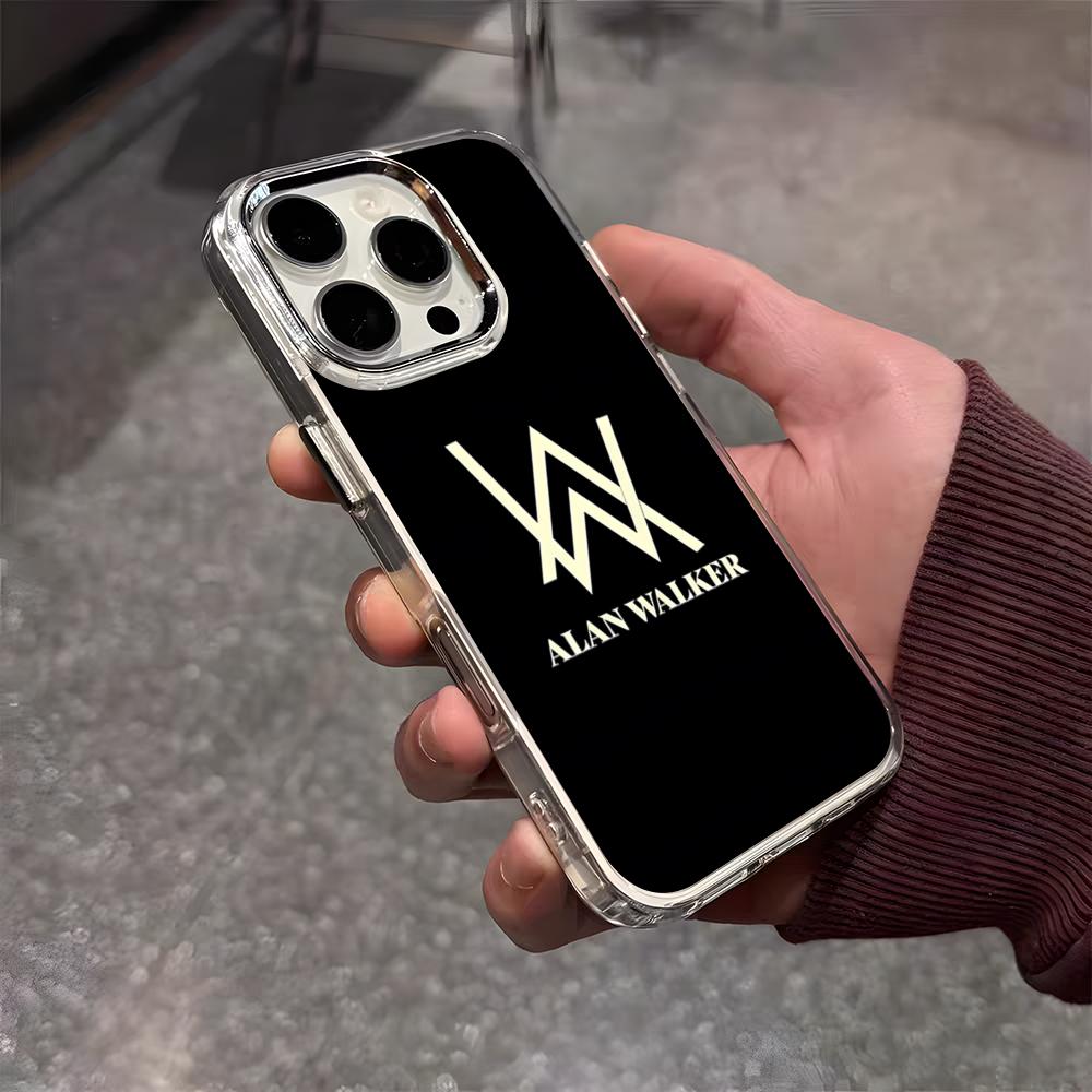 A-Alan Walker DJ Phone Case For IPhone 17 Air 16 E 15 14 13 12 11 Plus Pro Max Electroplated Transparent Soft Shell