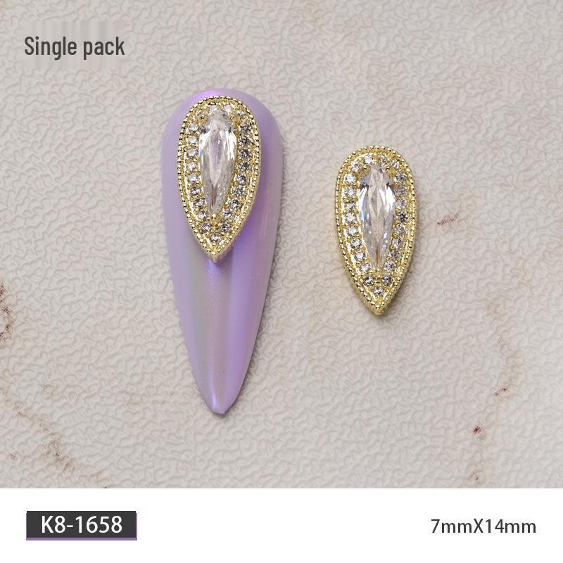 Luxury Zirconia Rhinestone Bow Nail Art Accessories