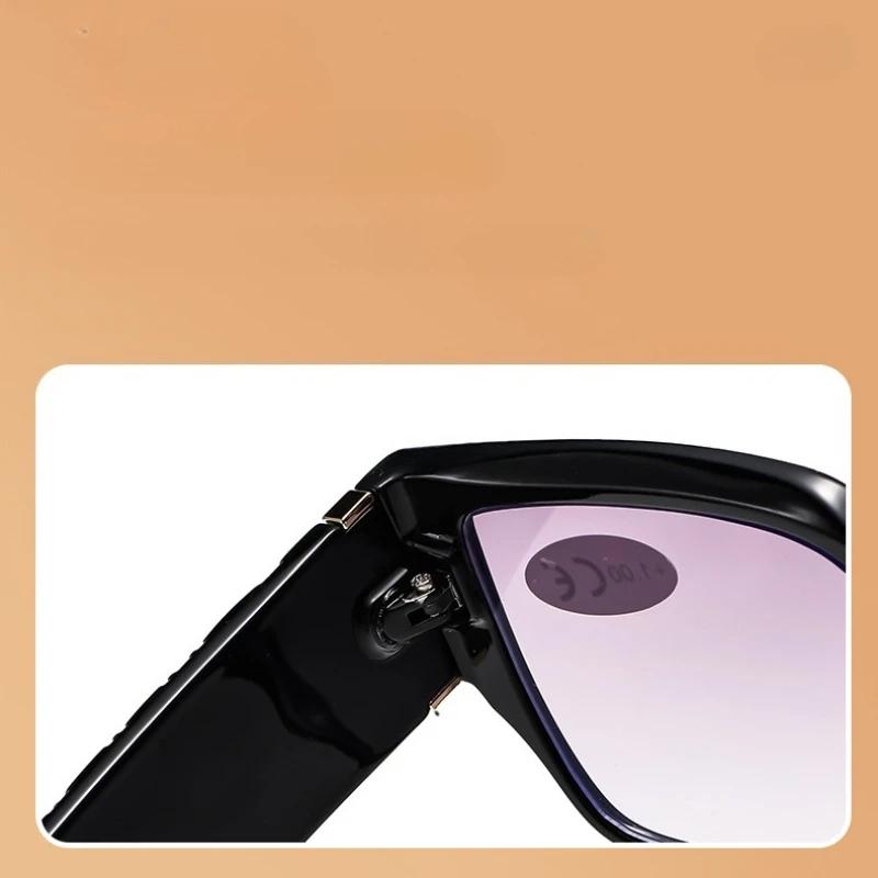 Personalized Square Frame Reading Glasses Wide Leg Diamond Shape Sunglasses Anti Blue Light Presbyopia Oversized Frame Eyewear