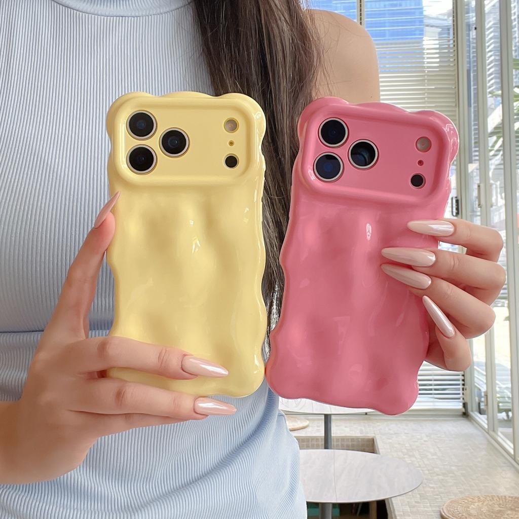 Korean girl candy color bubble case for iPhone16Pro max mobile phone case Apple 17 new 14/15