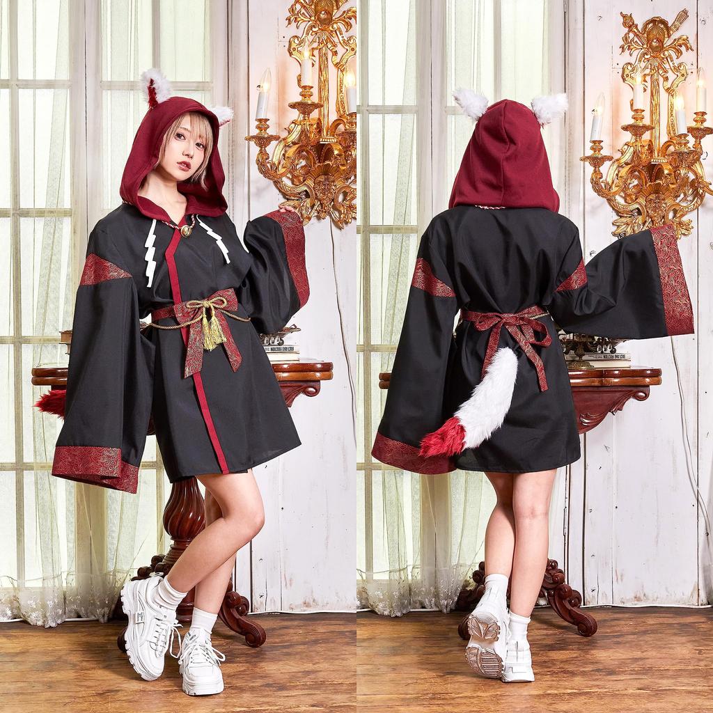 Clearstone Fangle Cosplay Halloween Inari Hoodie Unisex Black