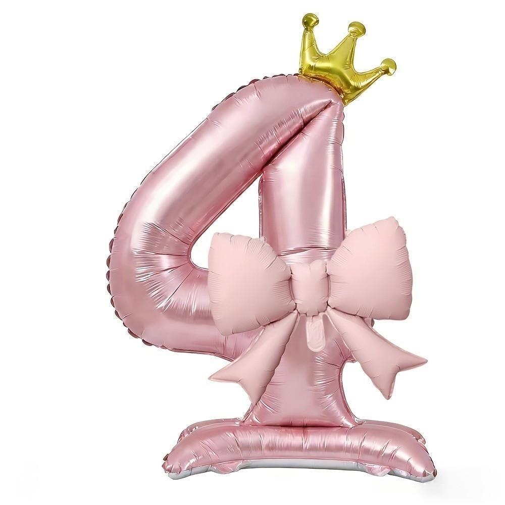 Crown Shape Standing Crown Balloons Pink Color 42 Inch Balloons Wedding Venue Decoration