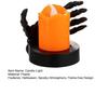 Halloween Party Prop Candle Light, LED Skeleton Hand Decoration with Flickering Dark Theme Decor Flame, Spooky Tabletop for Haunted House Horror
