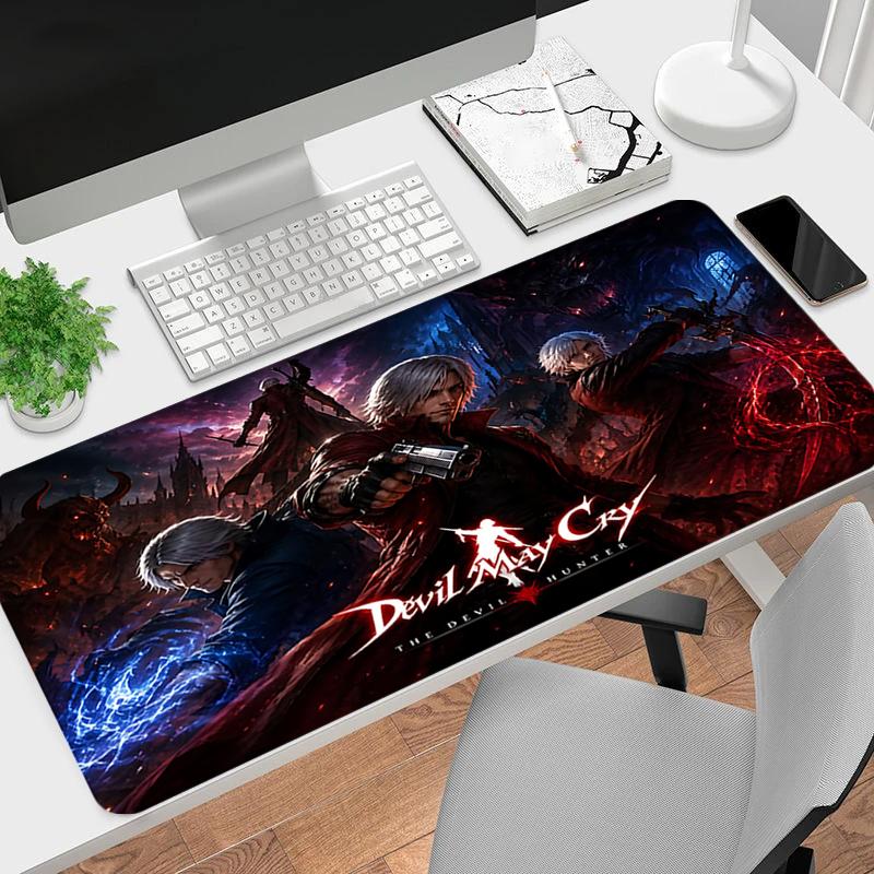 1Pc Devil May Cry Dante'S Inferno Gaming Mouse Pad Keyboard Desk Mat Non-slip Rubber Lock Edge Waterproof Computer Mousepad for Office Home Decor S122