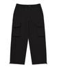 Fleece-Lined Cargo Wide Pants Black