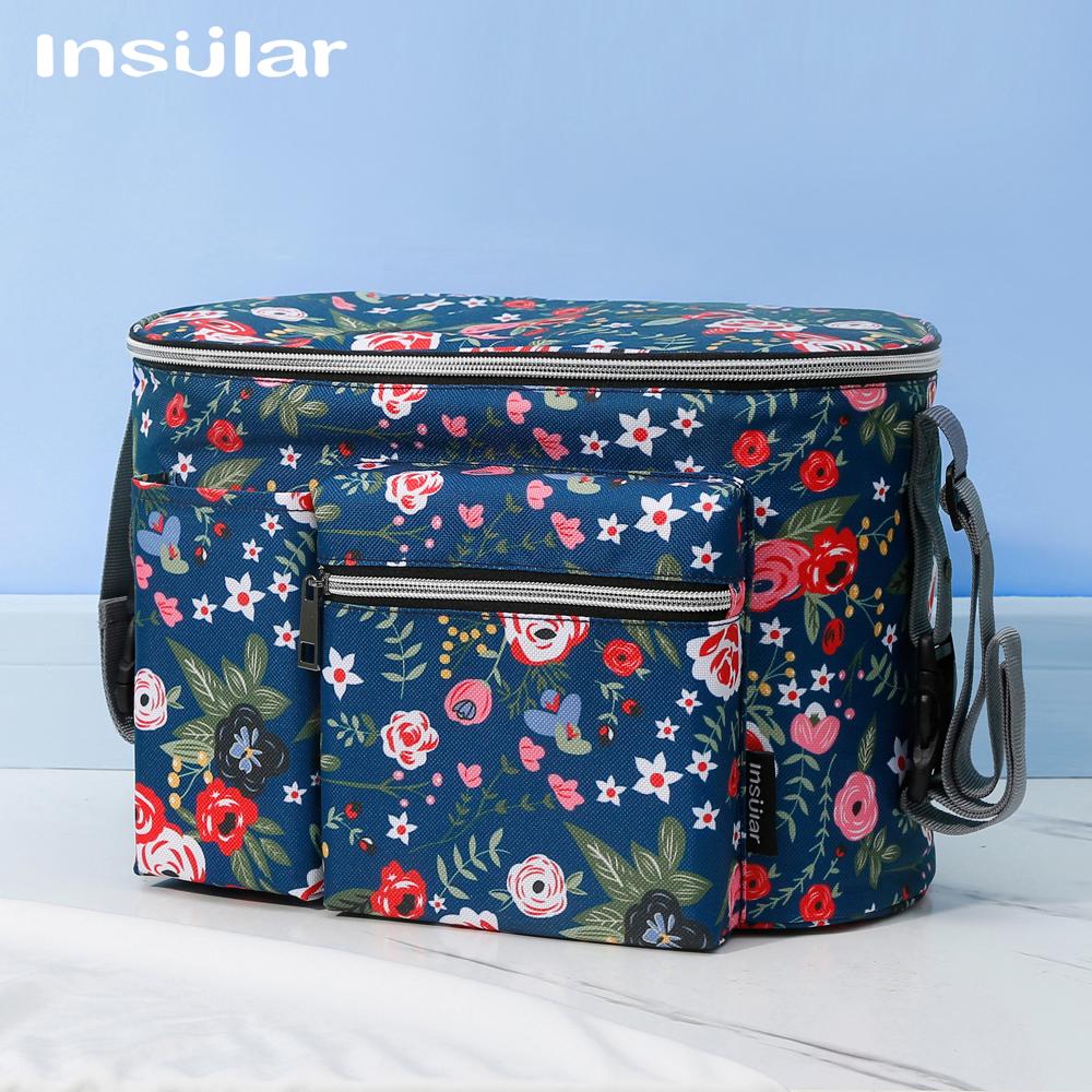 Insular Mummy Bag Stroller Hanging Bag Diaper Bag Multifunctional Large Capacity Portable Milk Bottle Storage Portable