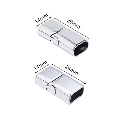 5 Stück/Los Legierung Starke Magnetische Verschlüsse Quadratische Magnetverschluss Endverschluss Verbinder Für DIY Lederseil Armband Schmuckzubehör