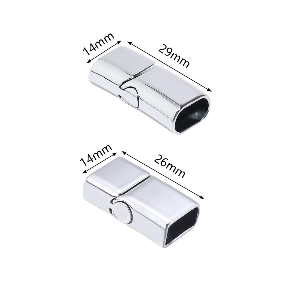 5pcs/lot Alloy Magnetic Buckle Round Square Leather Bracelet End Clasps Connector For DIY Handmade Jewelry Necklace Making