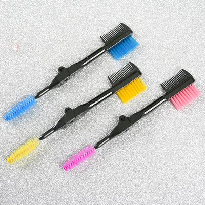 Faltbarer doppelseitiger Augenbrauenpinsel Wimpernbürste Kamm für Augen Make-up Mascara-Stäbe Applikator Tragbares Schönheitskosmetikwerkzeug
