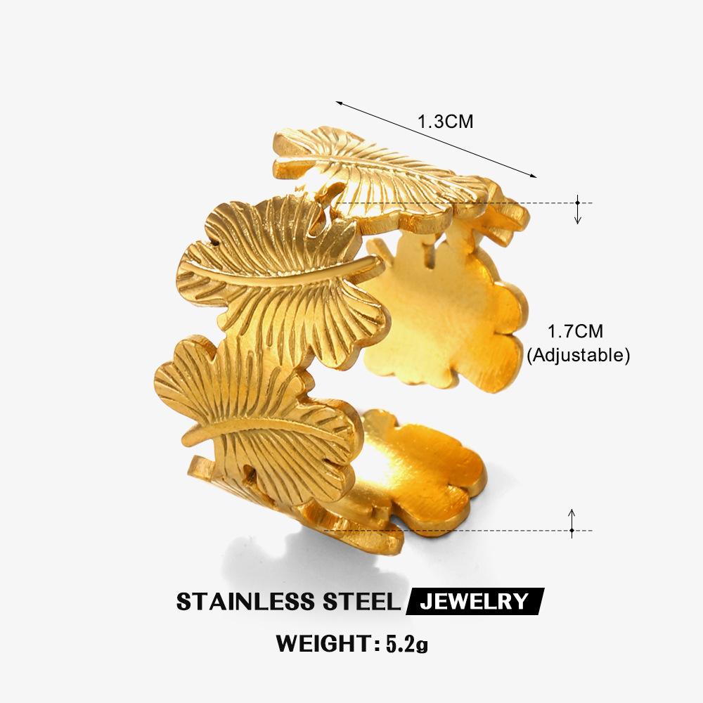 LATS Multiple Styles Stainless Steel Geometric Texture Wide Rings for Women Men Irregular Gold Wedding Ring Punk Jewelry