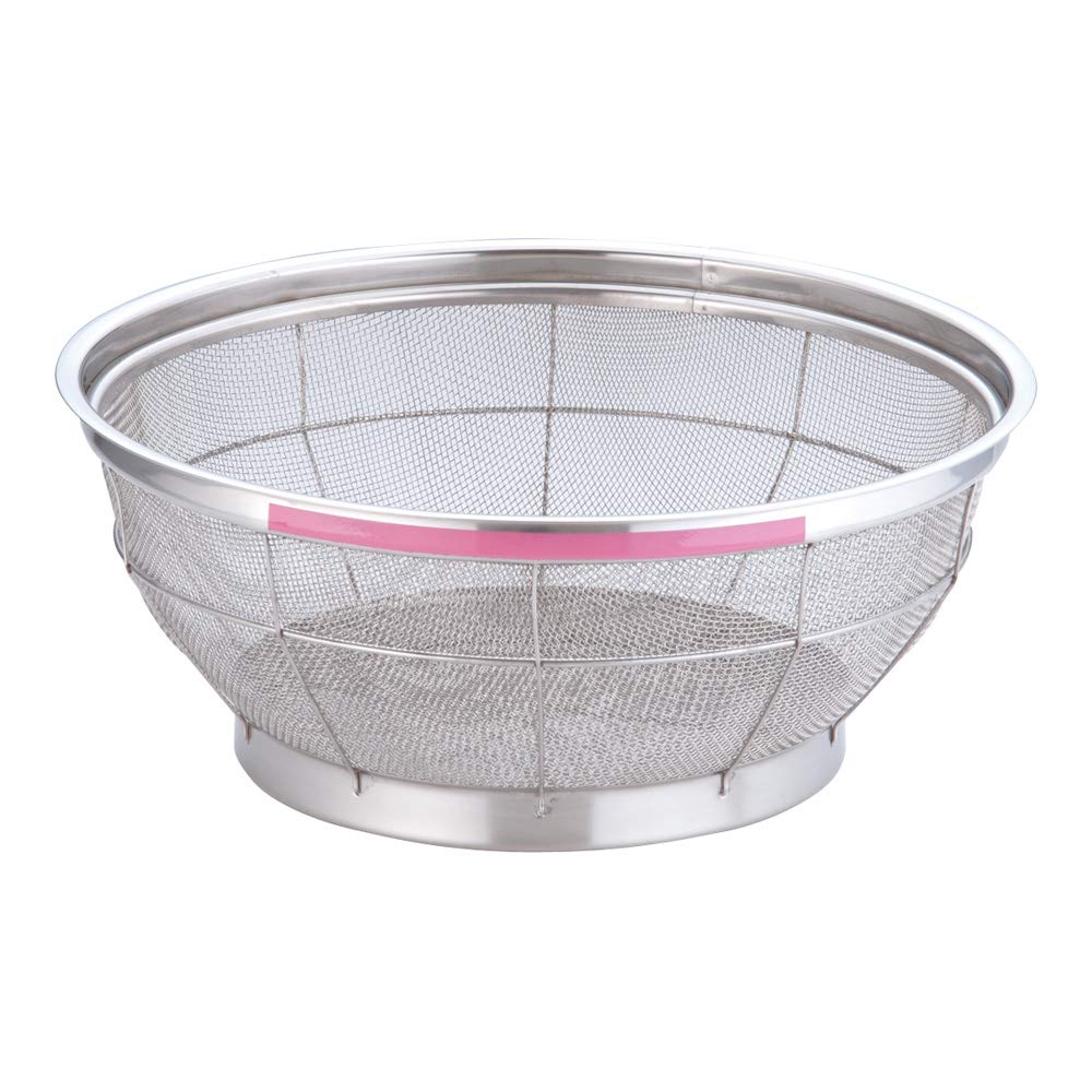 

Endo Shoji Commercial TKG NEW Mammoth Color Мелкий дуршлаг 33 см Розовый Нержавеющая сталь Сделано в Японии AZL4725 розовый