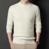 Imitation Mink Fleece Men Sweater Pullovers Thickened Half High Neck Solid Male Clothes Business Casual Autumn Winter Sweaters