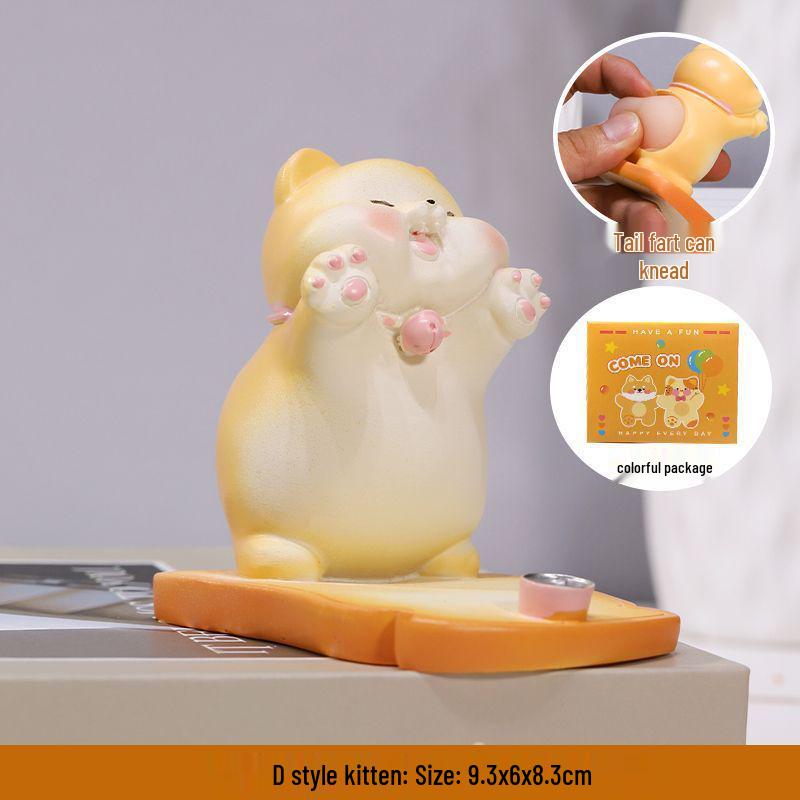 Cartoon Niedlicher Handy- & Tablet-Ständer: Kreatives Desktop-Ornament & Binge-Watching-Geschenk