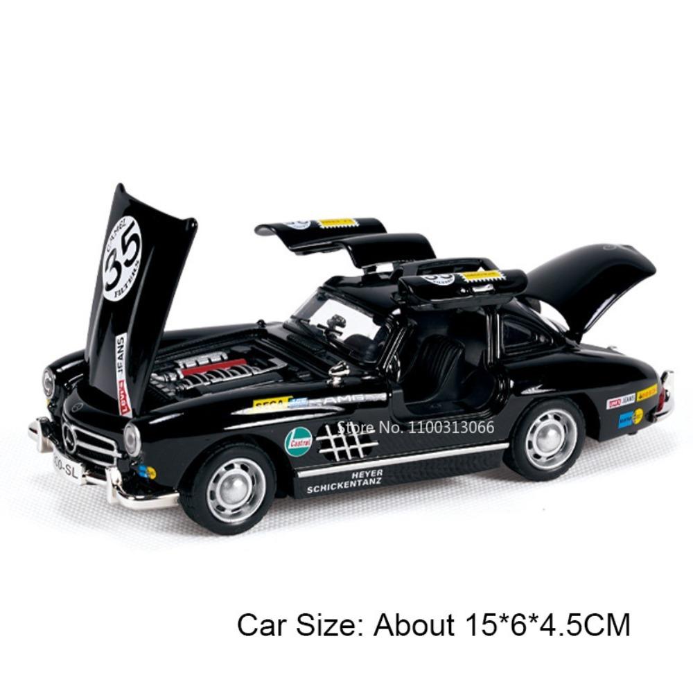 1:32 Alloy C2 300SL Toy Models Cars Diecast Doors Opened Miniature Sports Car with Light Music Vehicles Boys Educational Toys