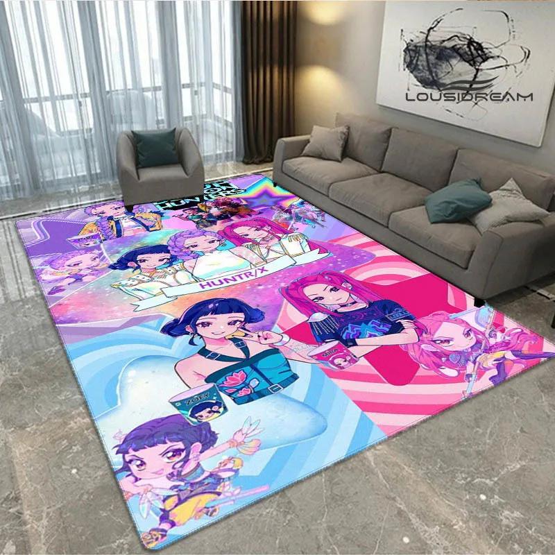 3D KPop Demon Hunters Print Carpet Non-slip Carpet Outdoor Carpets Area Rug Home Bedroom Decor Rug for Bedroom Birthday Gift