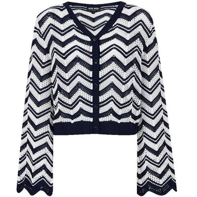 Women's V-Neck Hollow Knit Short Top