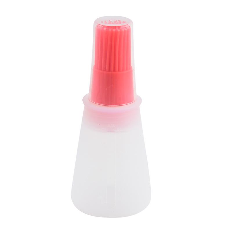 Silicone Oil Brush Bottle with Lid and Scale for High-Temperature BBQ and Outdoor Cooking