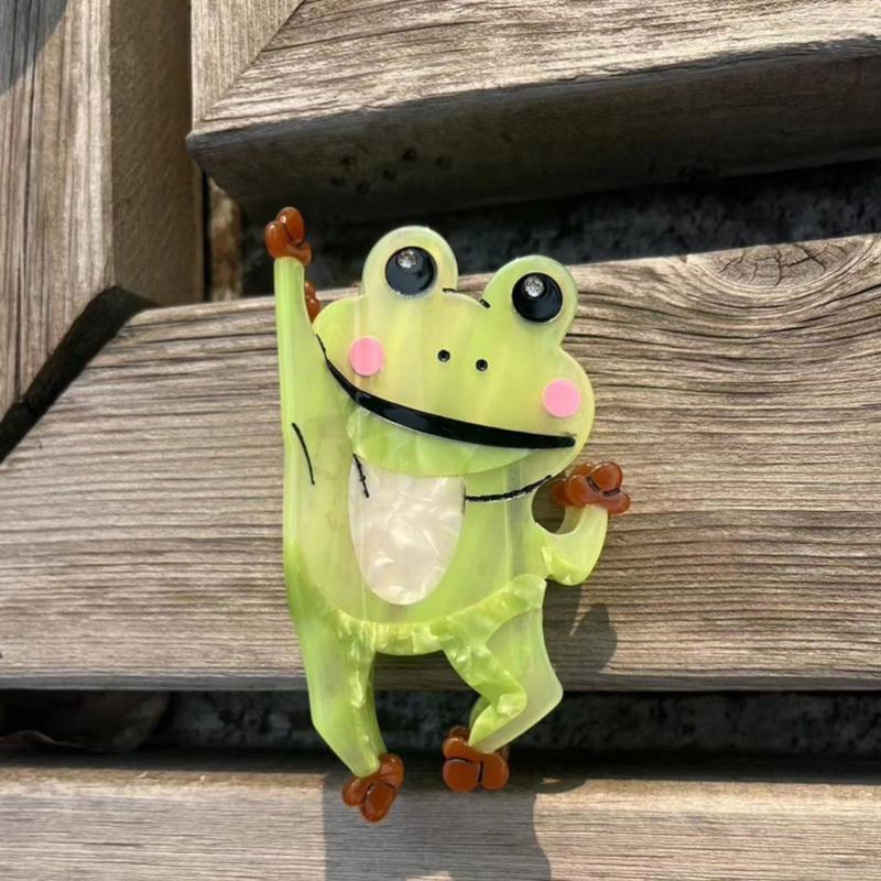 Frog Shape Hair Claw Clip Y2K Fun Frog Hair Catch Cute Ponytail Holder Hair Catch Y2K Headress for Women Girls Ladies