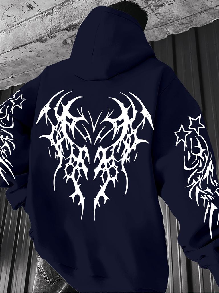 Modern Kids Hip Hop Sports Sweatshirt, striking black art printing, nice loose fit for boys girls sports casual