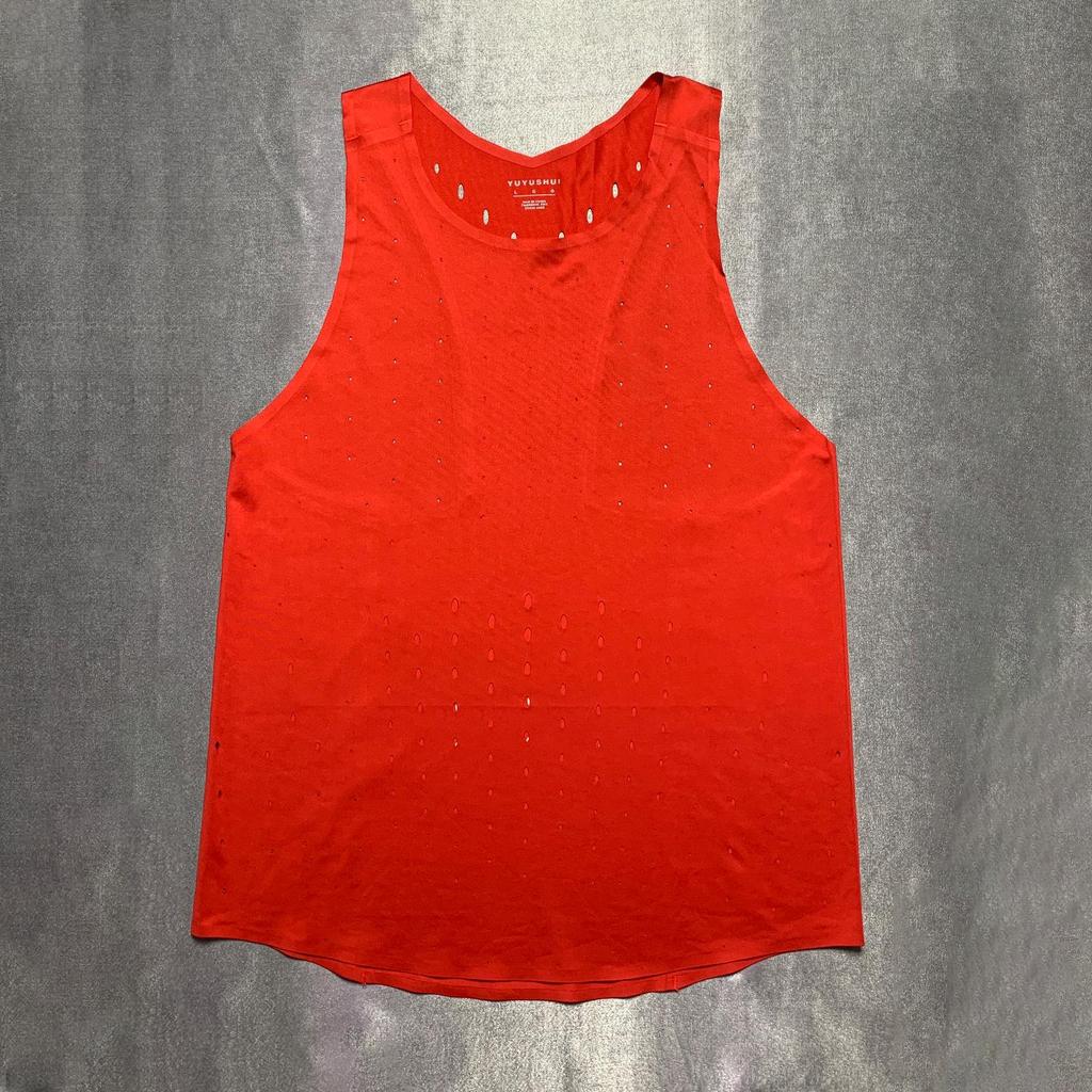 Wind Tunnel Breathable Heat-Sealed Marathon Vest for Professional Running and Fitness Training