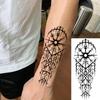 1 Foglio Tatuaggi Temporanei Vichingo Maori Drago Totem per Uomo Avambraccio Collo, Adesivi Tatuaggio Finti Temporanei Impermeabili Tatuaggi Realistici