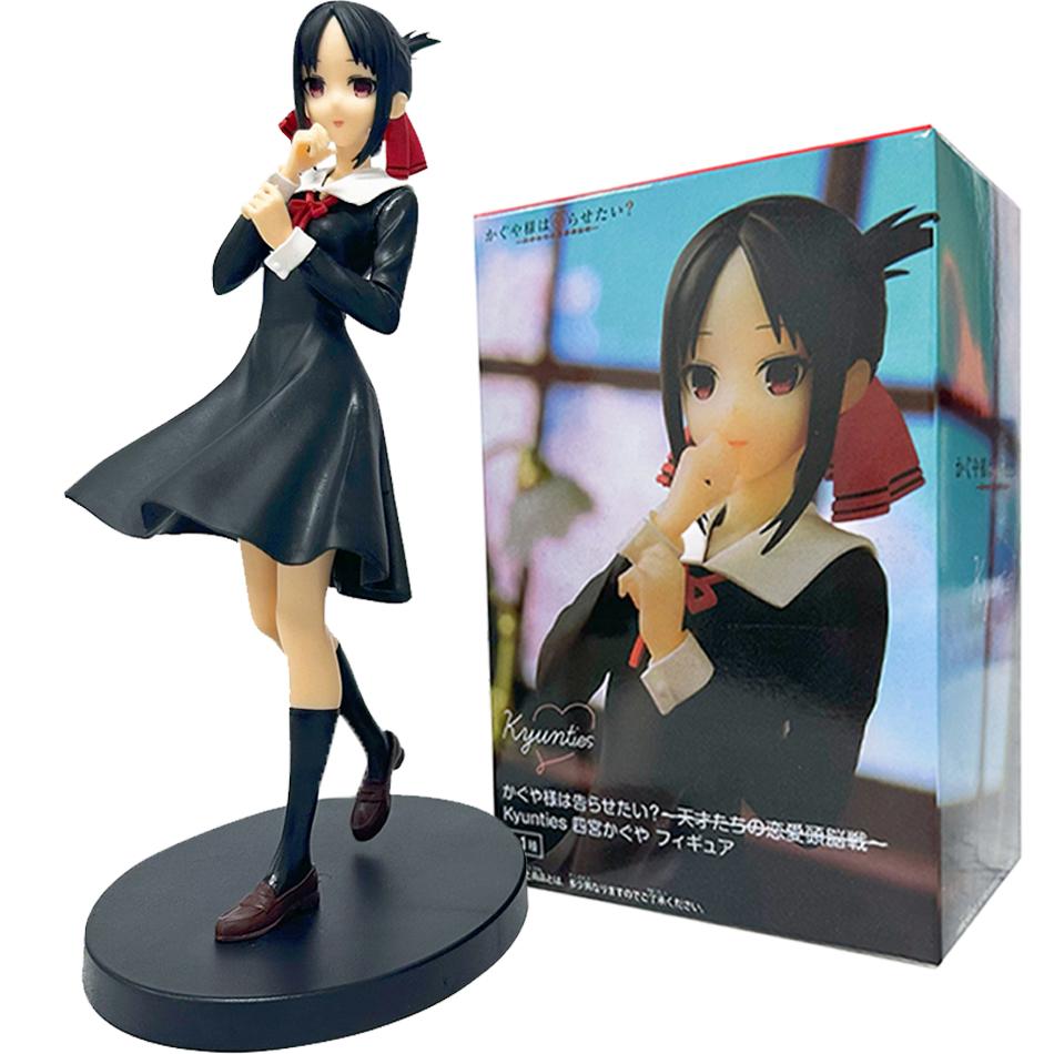 Figura Anime 18cm Fujiwara Chika Love is War Shinomiya Kaguya Action Figures Kawaii Ragazza Statuetta PVC Modello da Collezione Bambola Giocattolo