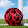 Red And Black Sport Emblem Printed Size 5 Soccer Balls, High-Quality, Anti-Slip, Protective Football, A Unique Gift , Birthdays, Christmas Gifts
