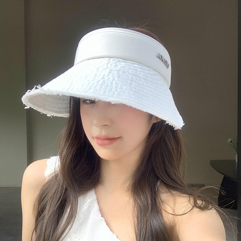 Sky top Sun Hat Lady's New Spring and Summer Seaside UV Sun Hat Foldable Sun Protection Sun Hat