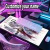 Custom Name Personalized Final Fantasy Pattern Mousepad, Laptop PC Desk Mat, Decorative Desk Mat for Home Keyboard Pad Gift