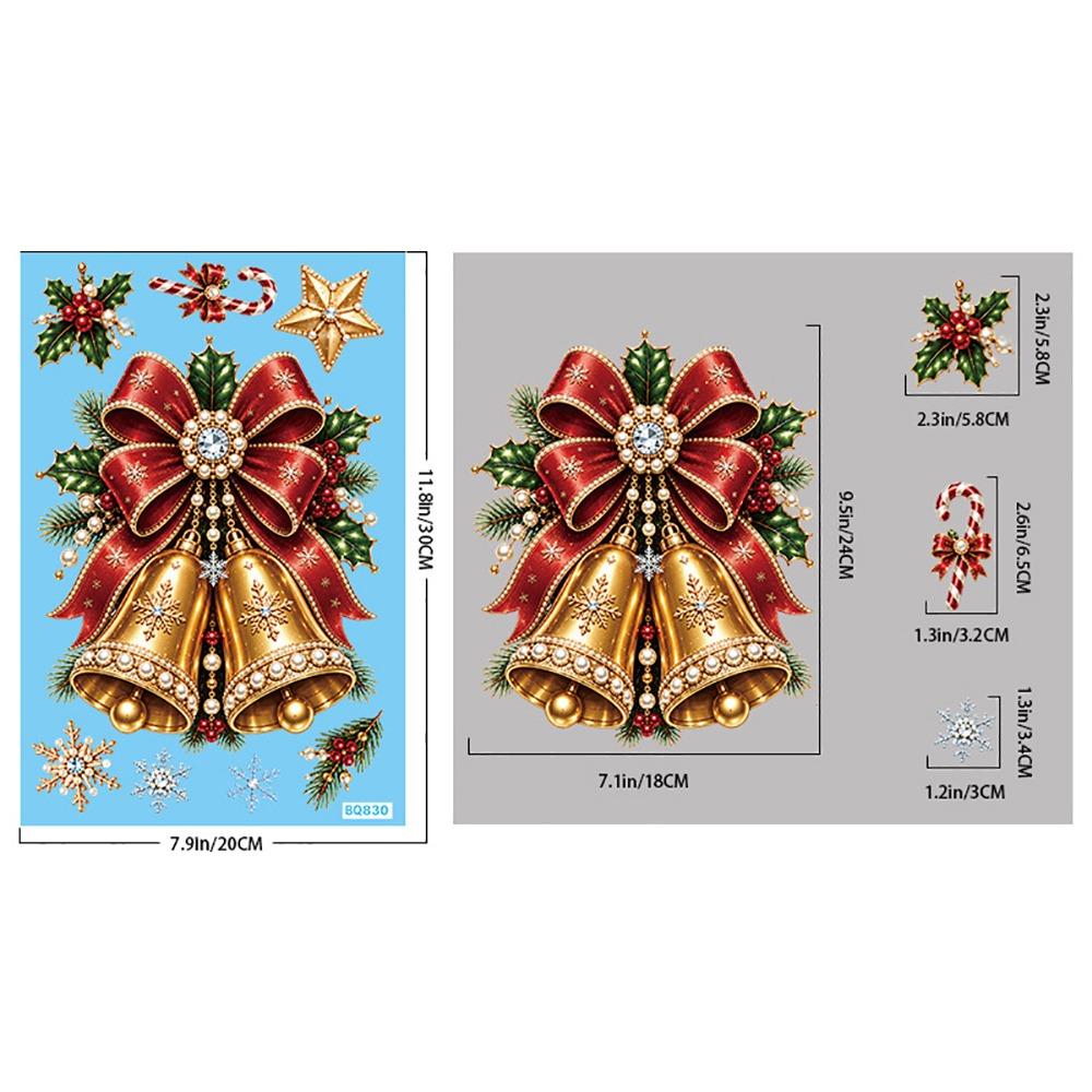 Window Cling Christmas Electrostatic Stickers Multicolor Window Decals  Christmas Decor