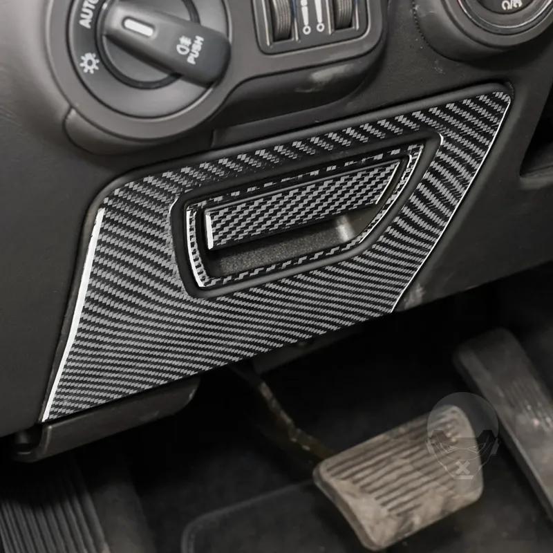 Carbon Fiber Car Accessories Driver Dashboard Storage Decorative Modified Interior Cover Sticker For Maserati Ghibli 2014-2015