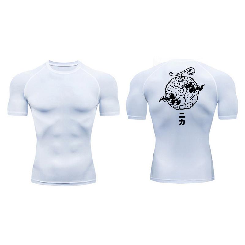 Graphic Short Sleeve Compression Shirt for Men Summer Athletic Quick Dry Tshirt Gym Workout Running Tees Tops Sporty Baselayers
