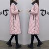 2023 Autumn/Winter Women's Mid-Length Korean Plus Size Lightweight Down Cotton Coat Jacket