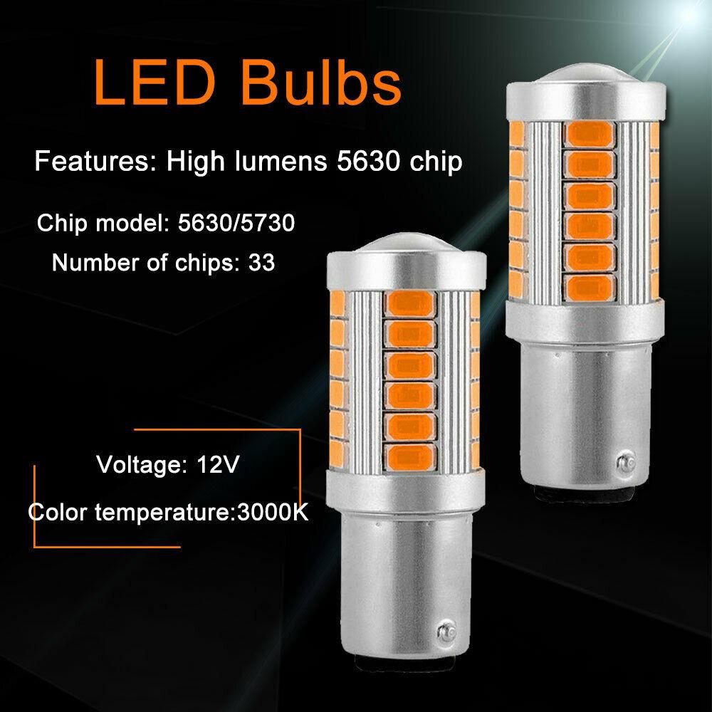 Blinker-LED-Glühbirnen Gelb 1156 2 Stück Bernstein