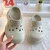 Girls Hole Shoes 2025 New Summer Children's Bag Head Sandals Outside Wear Girls DIY Shoes Non-slip Fashion
