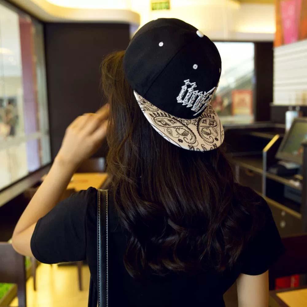 Adjustable Letter Embroidery Flat Brim Hat Sunscreen Street Style Baseball Cap Outdoor