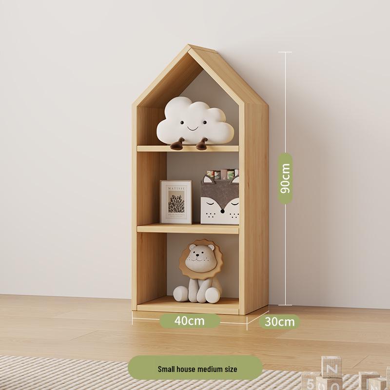 Children's Solid Wood Toy & Book Storage Shelf and Cabinet