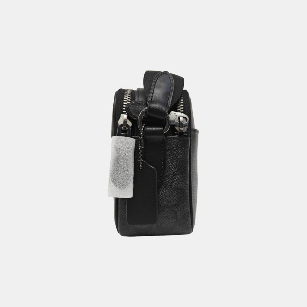 [Pre-Owned] Graham 23 Brand Logo Adjustable Shoulder Strap Faux Leather And Cowhide Crossbody Bag Medium - Excellent #1AFJUHX