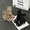Fashion Women's Thick Bottom Platform Sandals Roman Short Boots High Heel Ankle Boots Round Toe Women Outerwear Sandalias De Mujer
