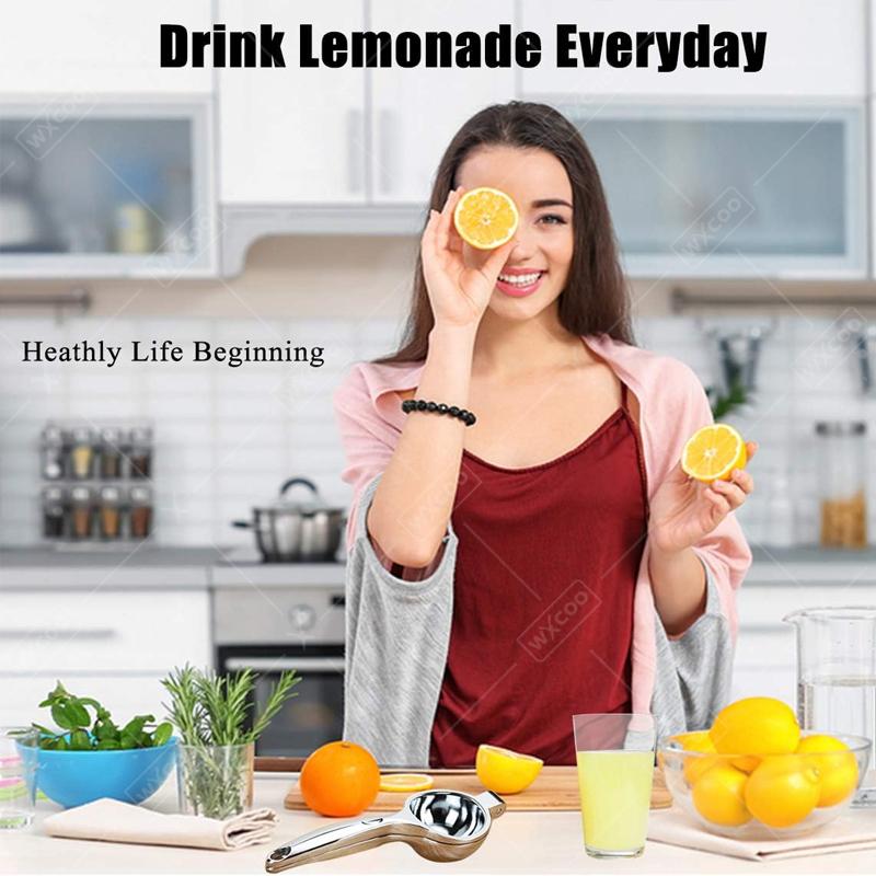 Lemon Squeezer Manual Citrus Juicer Stainless Steel Lime Squeezer Lemon Juicer Squeezer Lemon Pressing Juicer Easy  to Clean