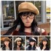 Korean Style Women Painter Hat Cotton Women Octagonal Cap Artistic Polka Dot Beret Hat Girl